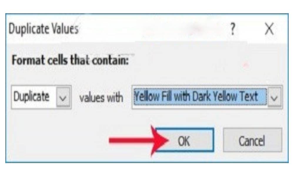 Nhấn chọn mục màu Highlight phân biệt các màu khác nhau trong bảng sau khi nhấn chọn OK.